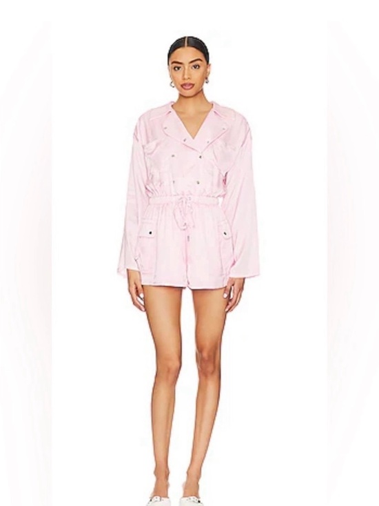 Lovers + Friends Pants - NEVER WORN! Lovers + Friends Blush Pink Button-Front Shirt